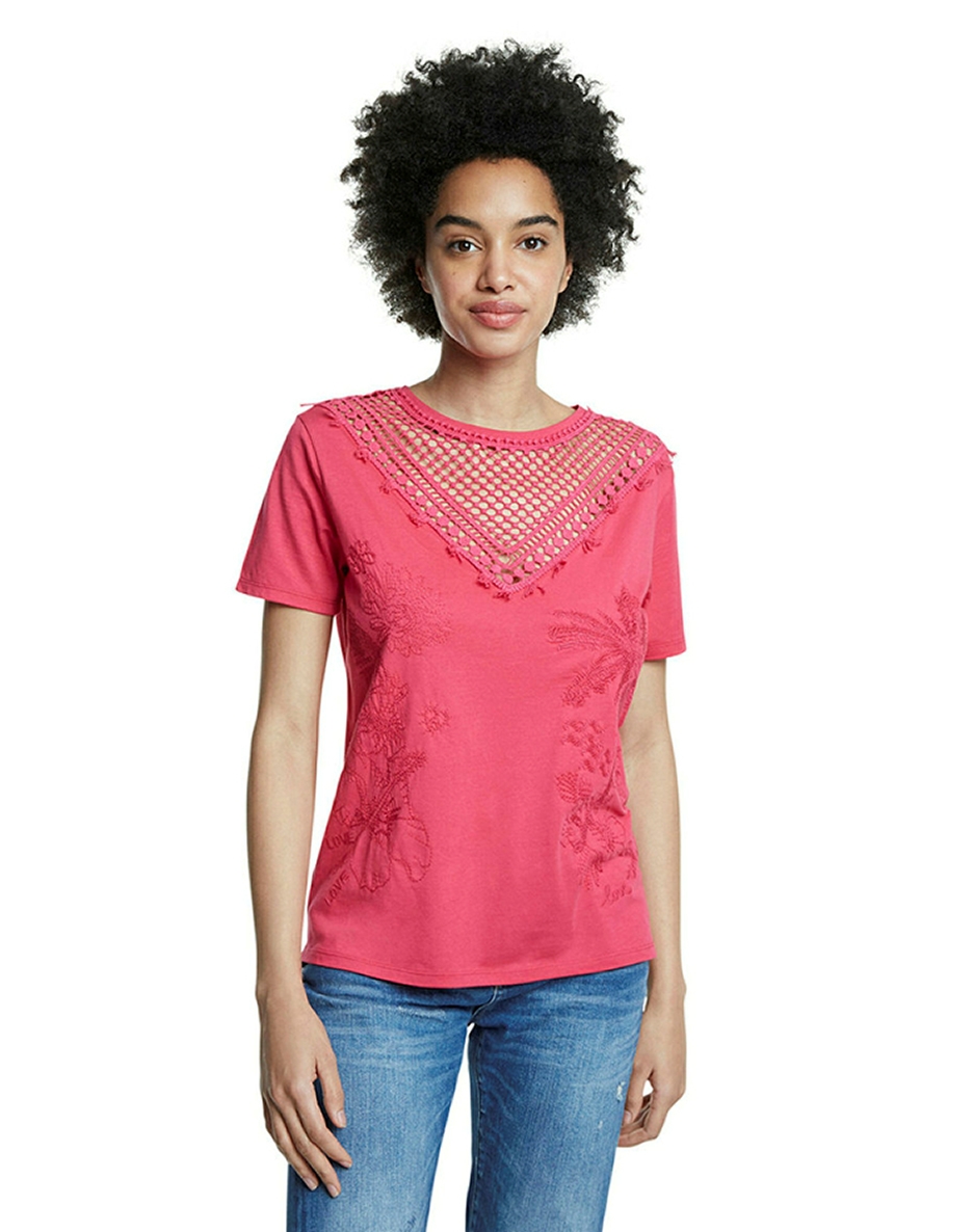 Foto 1 - Desigual samarreta de m/c 20SWTK15 de color vermell clar