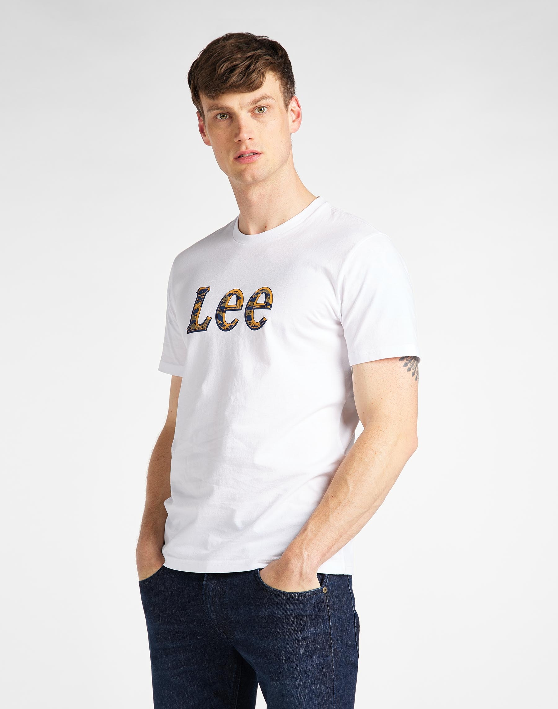 Lee samarreta d'home de m/c L64WFELJ color blanc i logo de colors