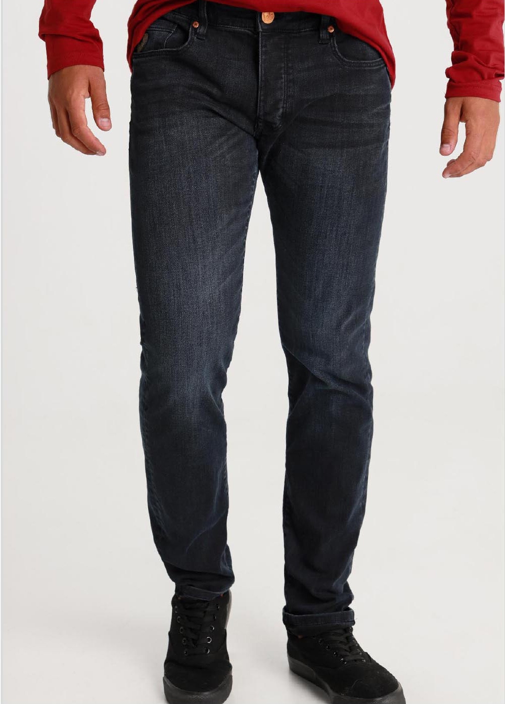 Foto 1 - Lois pantalones vaqueros de hombre Marvin Comfort Slim 11147/957 tejano color azul medio