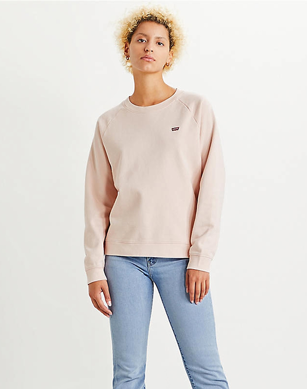 Levi's dessuadora de dona de coll rodó 85626.00.03 de color rosa