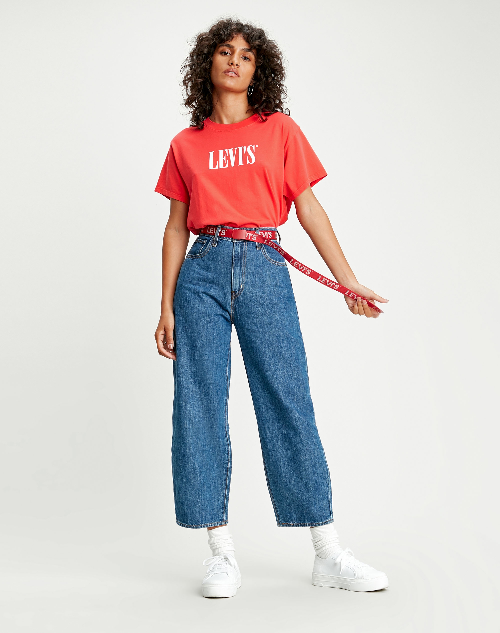 Levi's camiseta m/c de mujer 69973.00.70 color rojo