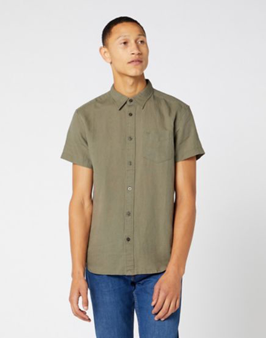 Foto 1 - Wrangler camisa d'home m/c de lli W5J1L0X45 caqui