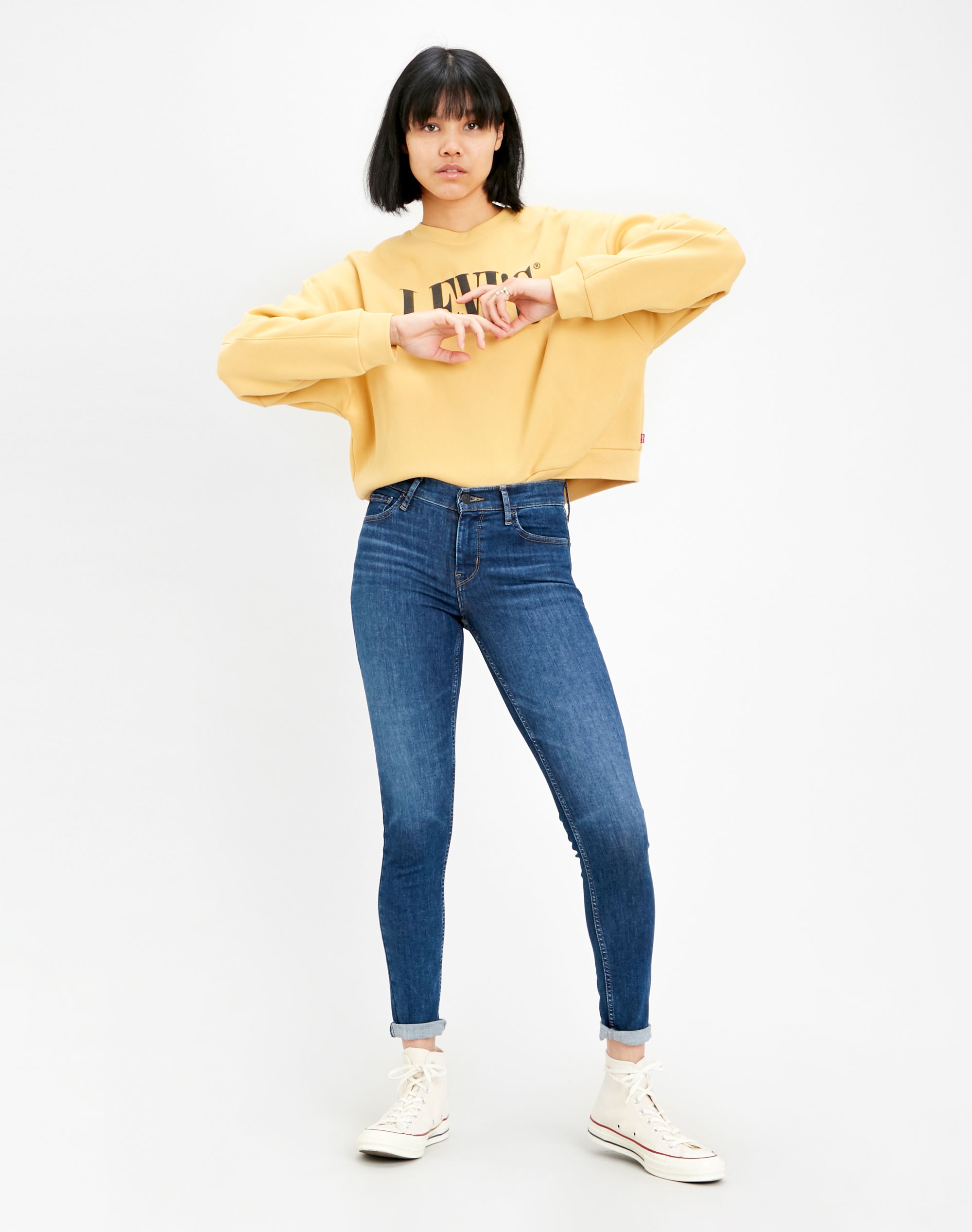 Levi's 710 super skinny pantalones vaqueros de mujer 17780-0069 tejano lavado a la piedra