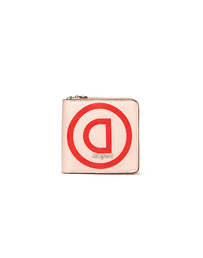 Foto 1 - Desigual monedero de mujer logo patch 20SAYP34 de color beige