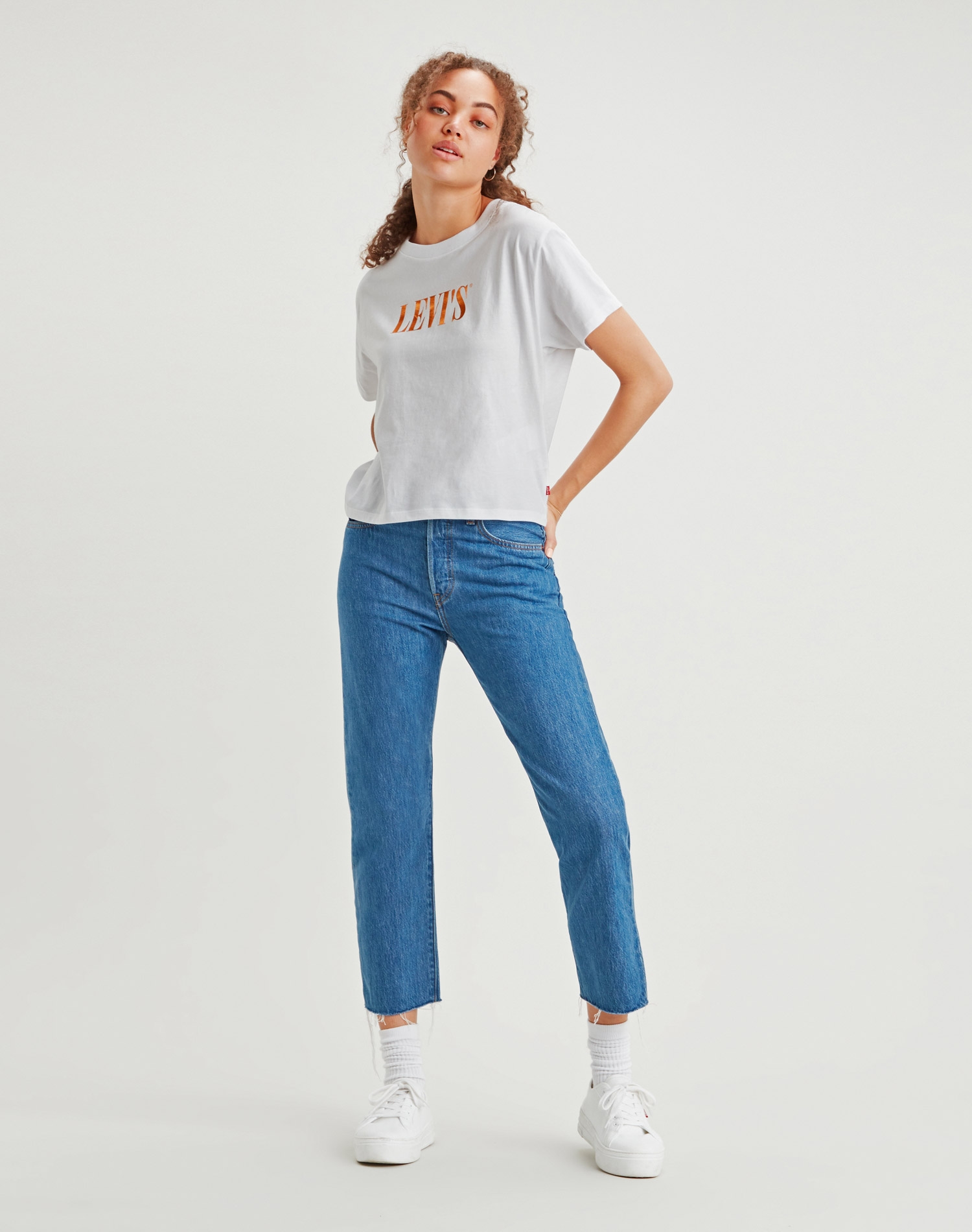 Levi's samarreta de dona de m/c 69973-0081 de color blanc