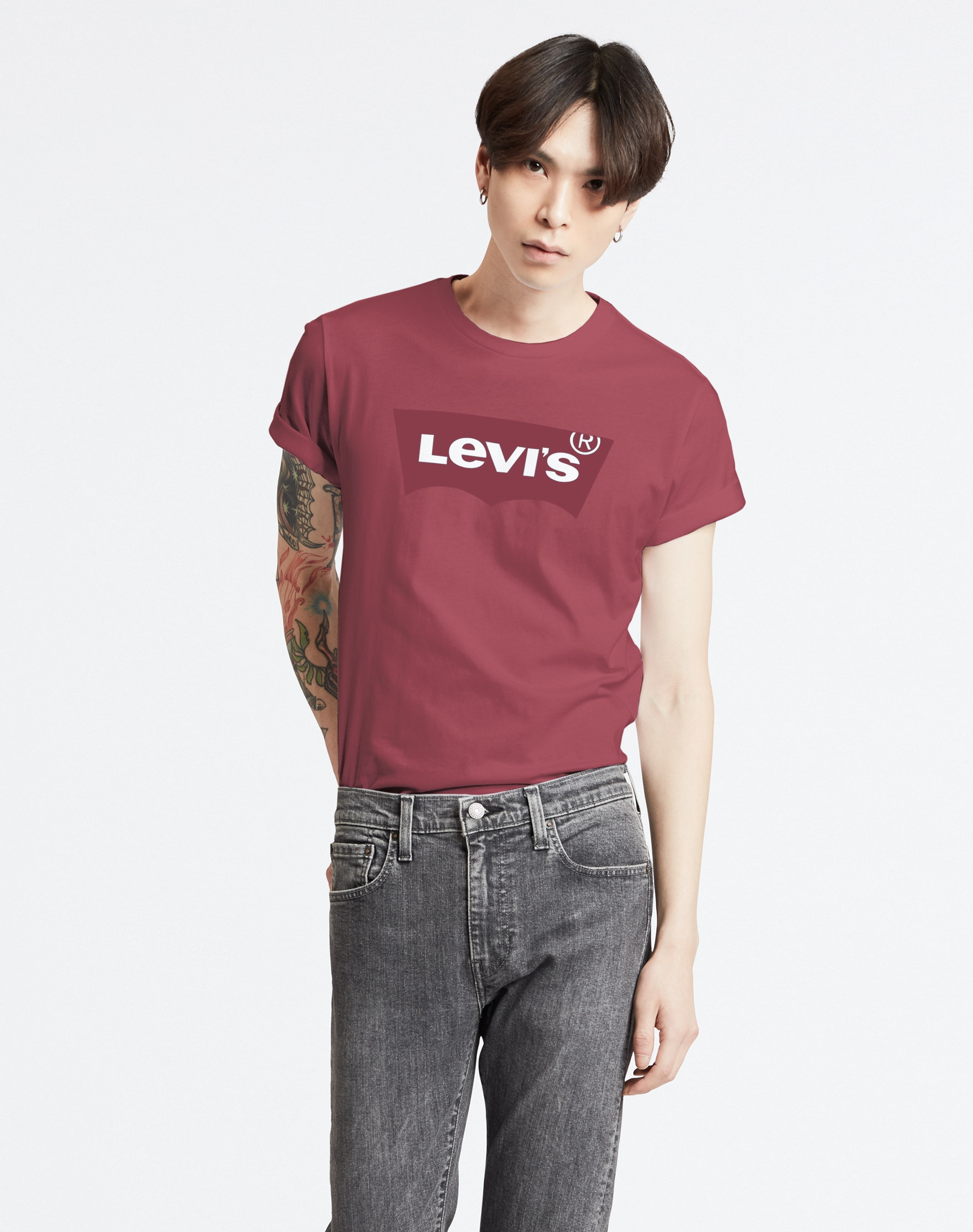 Levi's camiseta de hombre de m/c 22489.02.76 de color rojo