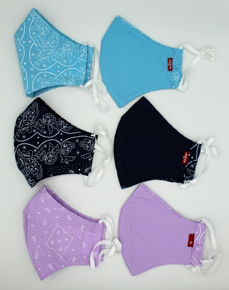Foto 1 - Levi's pack de 3 mascaretes facials reversibles reutilitzables unisex, 38089-0029, de diferents colors