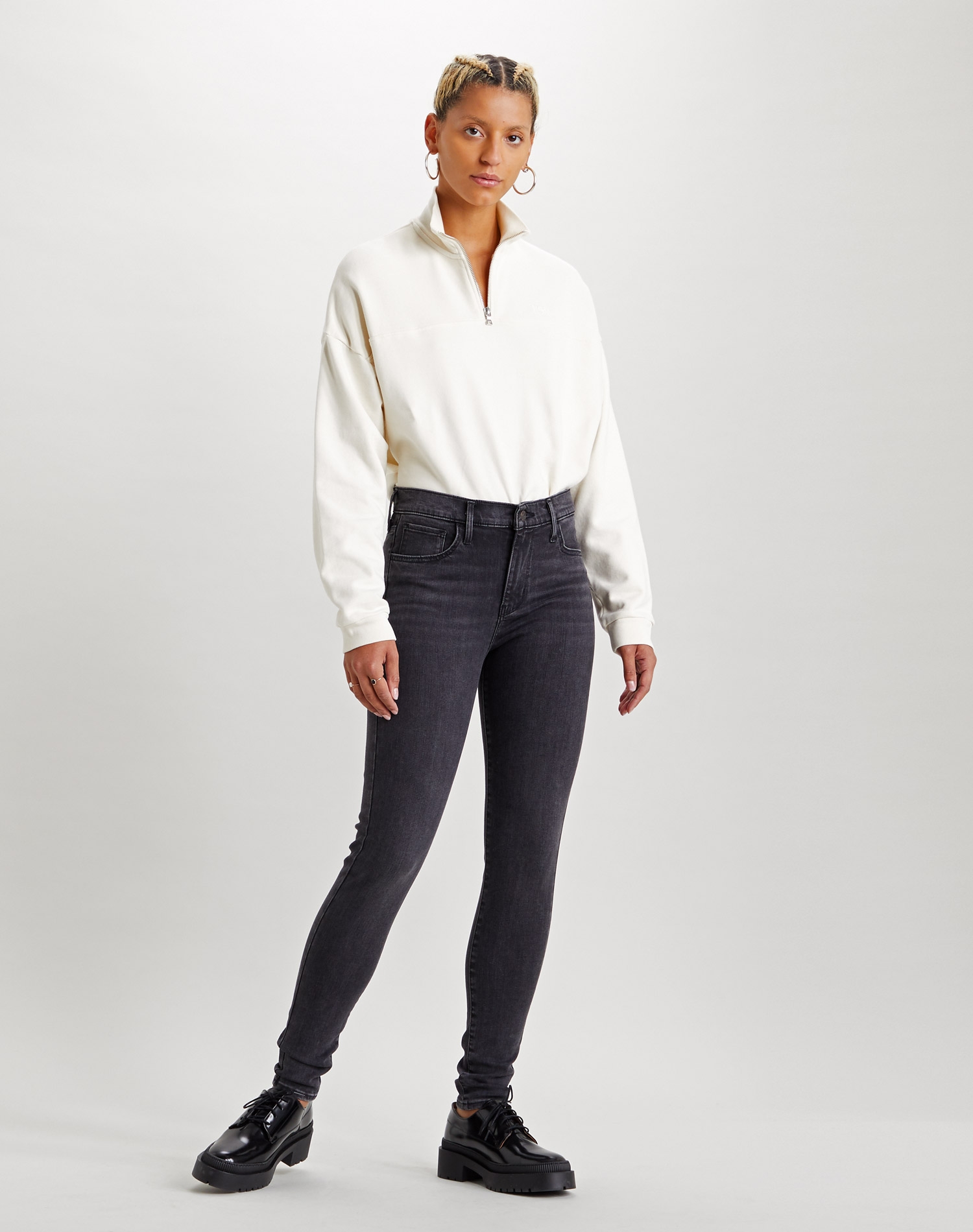 Foto 1 - Levi's 720 high rise super skinny pantalones vaqueros de mujer 52797-0185 de tejano gris oscuro