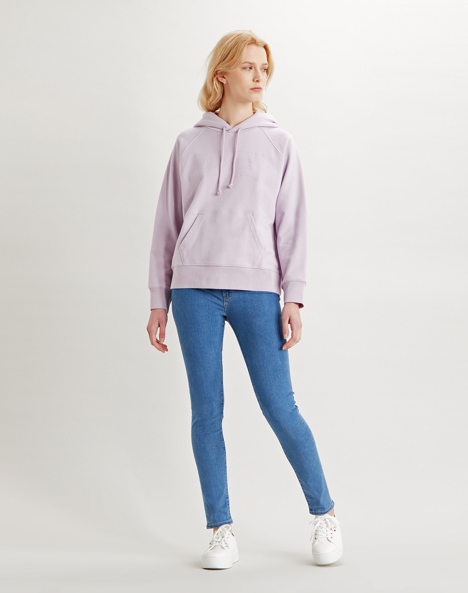 Foto 1 - Levi's sudadera de mujer 35946-0206 de color lavanda con capucha