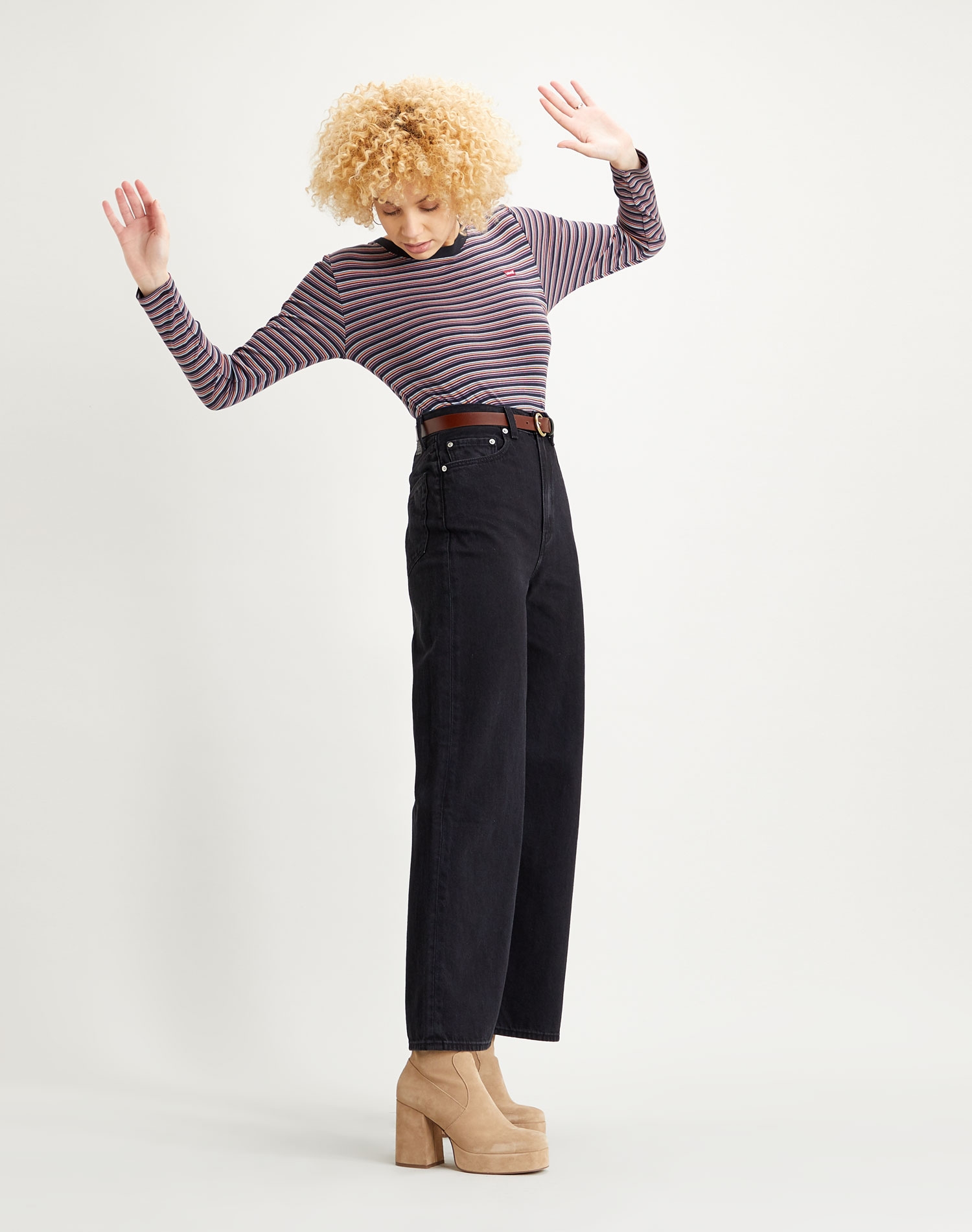 Levi's samarreta de dona m/ll 69555-0021 de ratlles