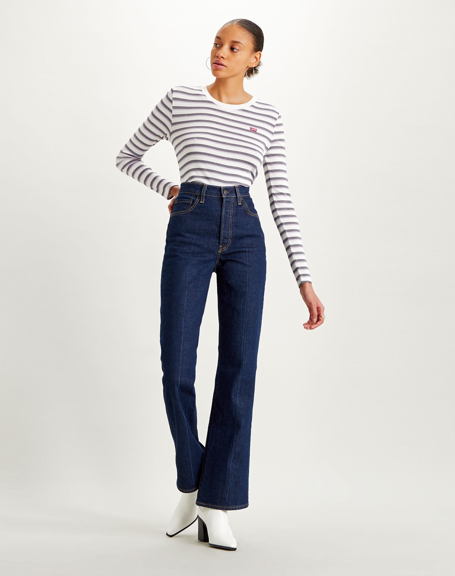 Levi's samarreta de dona m/ll 69555-0019 de ratlles lavanda