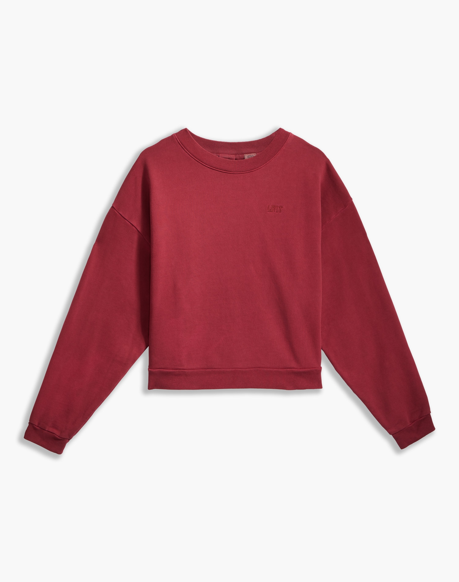 Levi's sudadera de mujer de cuello redondo 85630-0005 de color rojo