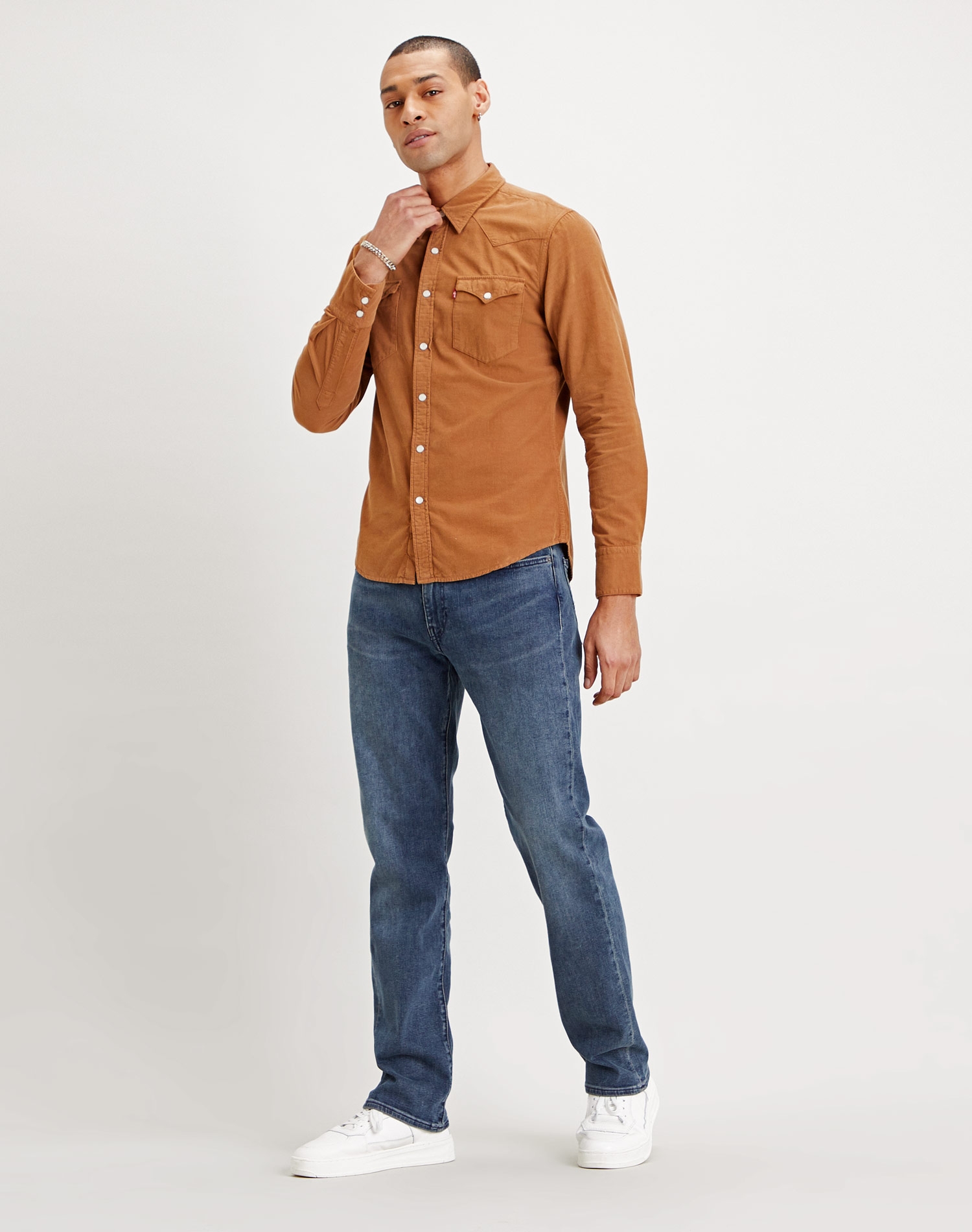 Establecer aritmética Negociar Camisa de hombre Levi's de manga larga, modelo 86618-0007, de pana de color  naranja quemado