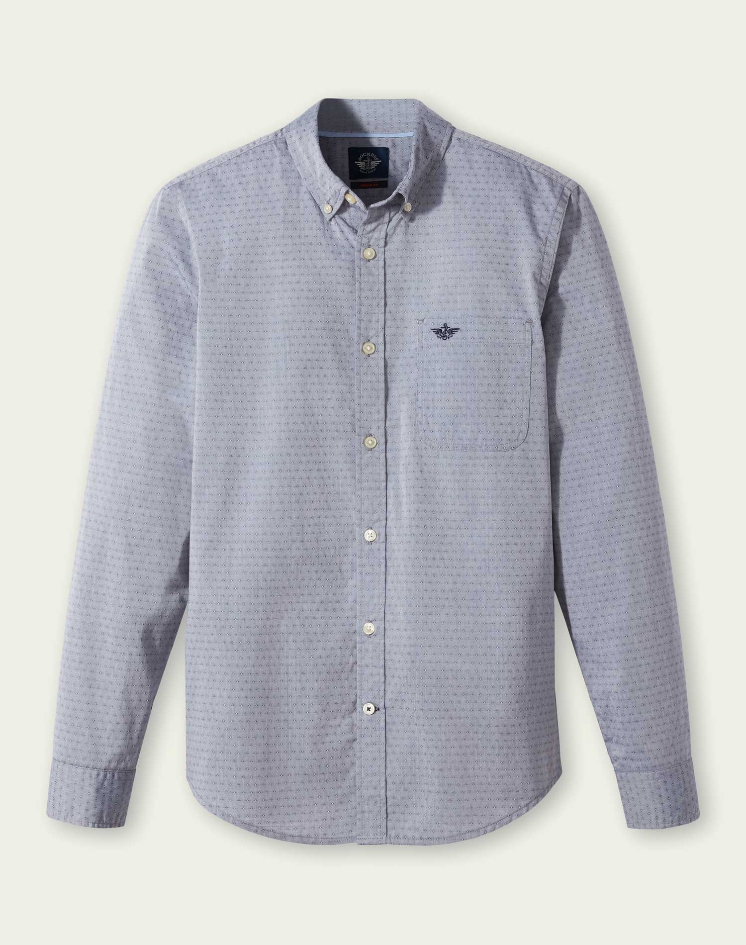 Dockers camisa d'home m/ll 69684-0128 gris