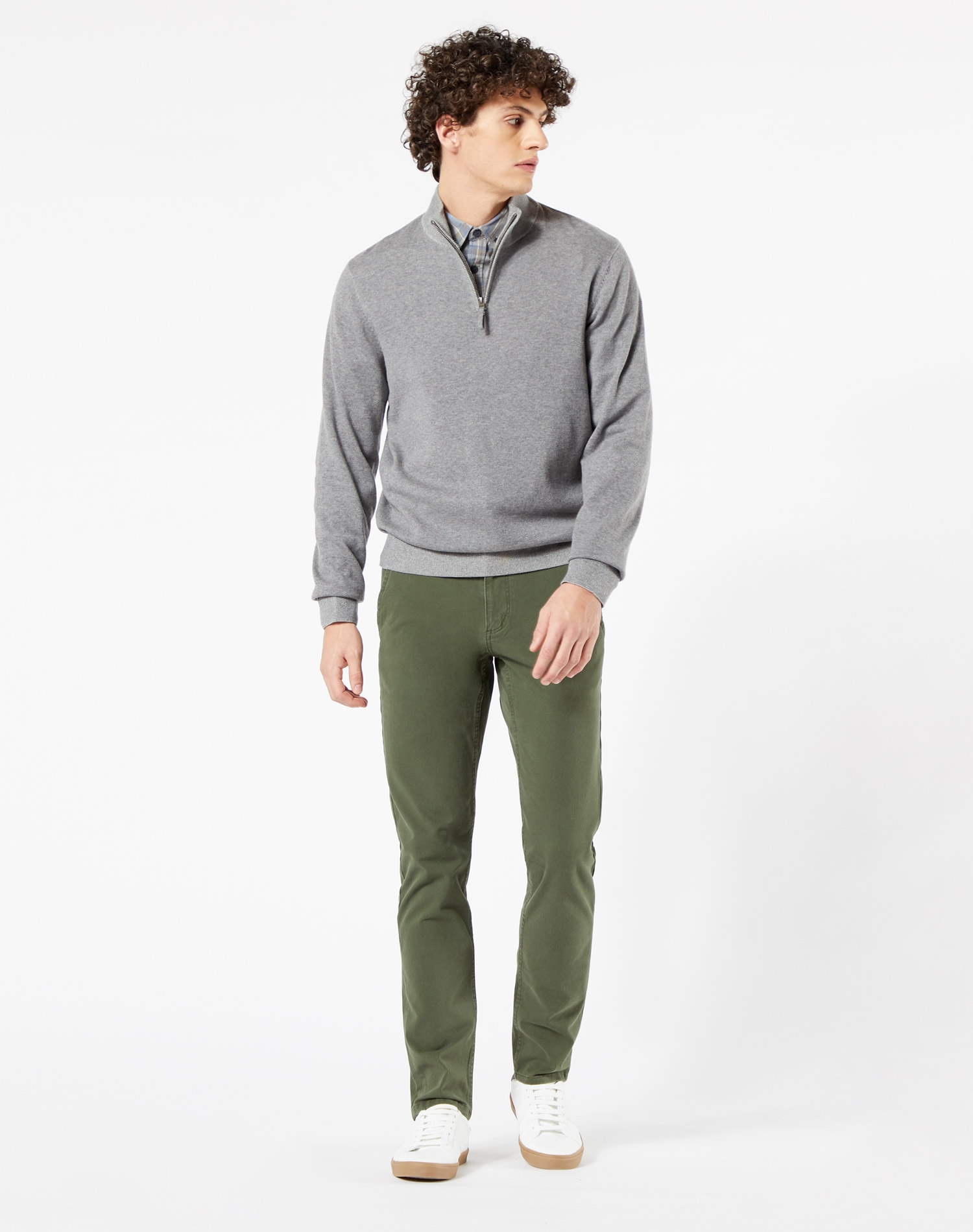 Dockers jersei d'home coll cremallera 83778-0005 color gris