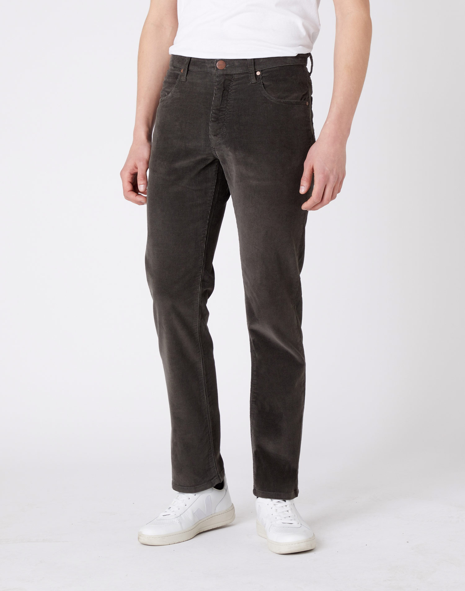 Wrangler Arizona regular pantalons texans de pana d'home W12OEC221 caqui fosc