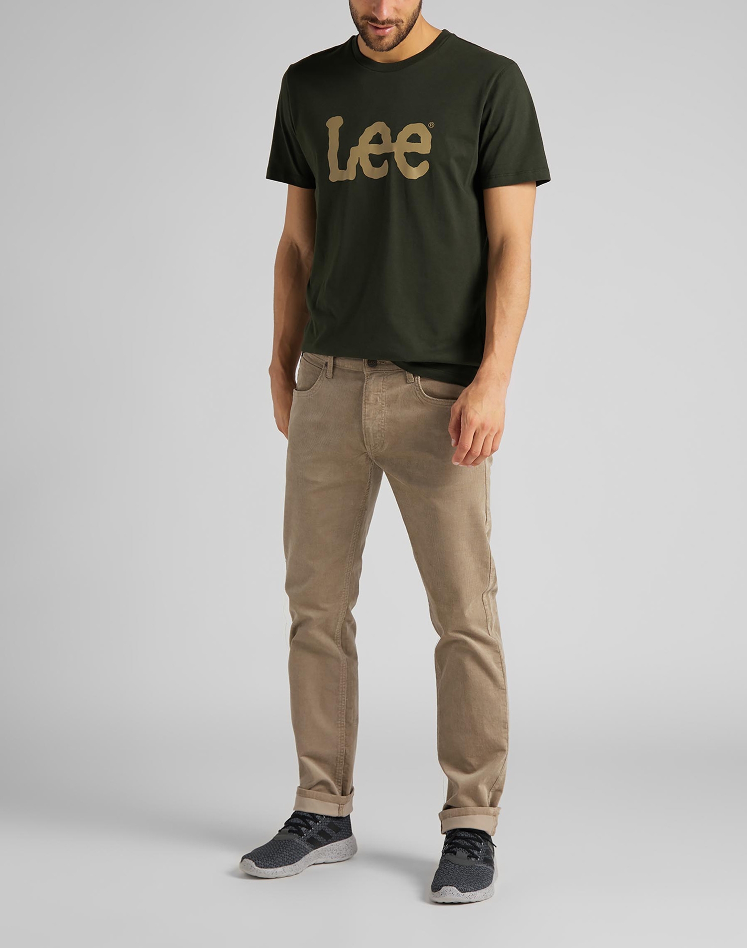 Lee Daren zip regular pantalons texans d'home de pana L707RL97 beix