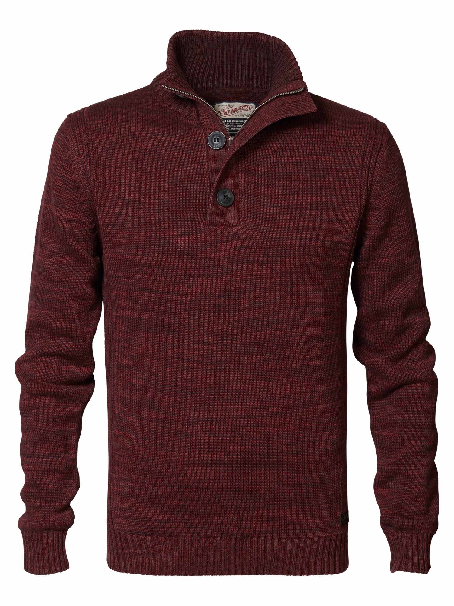 Petrol jersey de hombre KWC206/3093 burdeos jaspeado