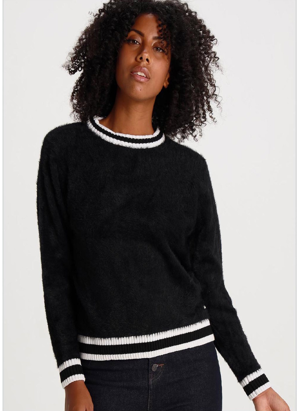 Lois jersey de mujer de cuello redondo 45228/599 de color negro