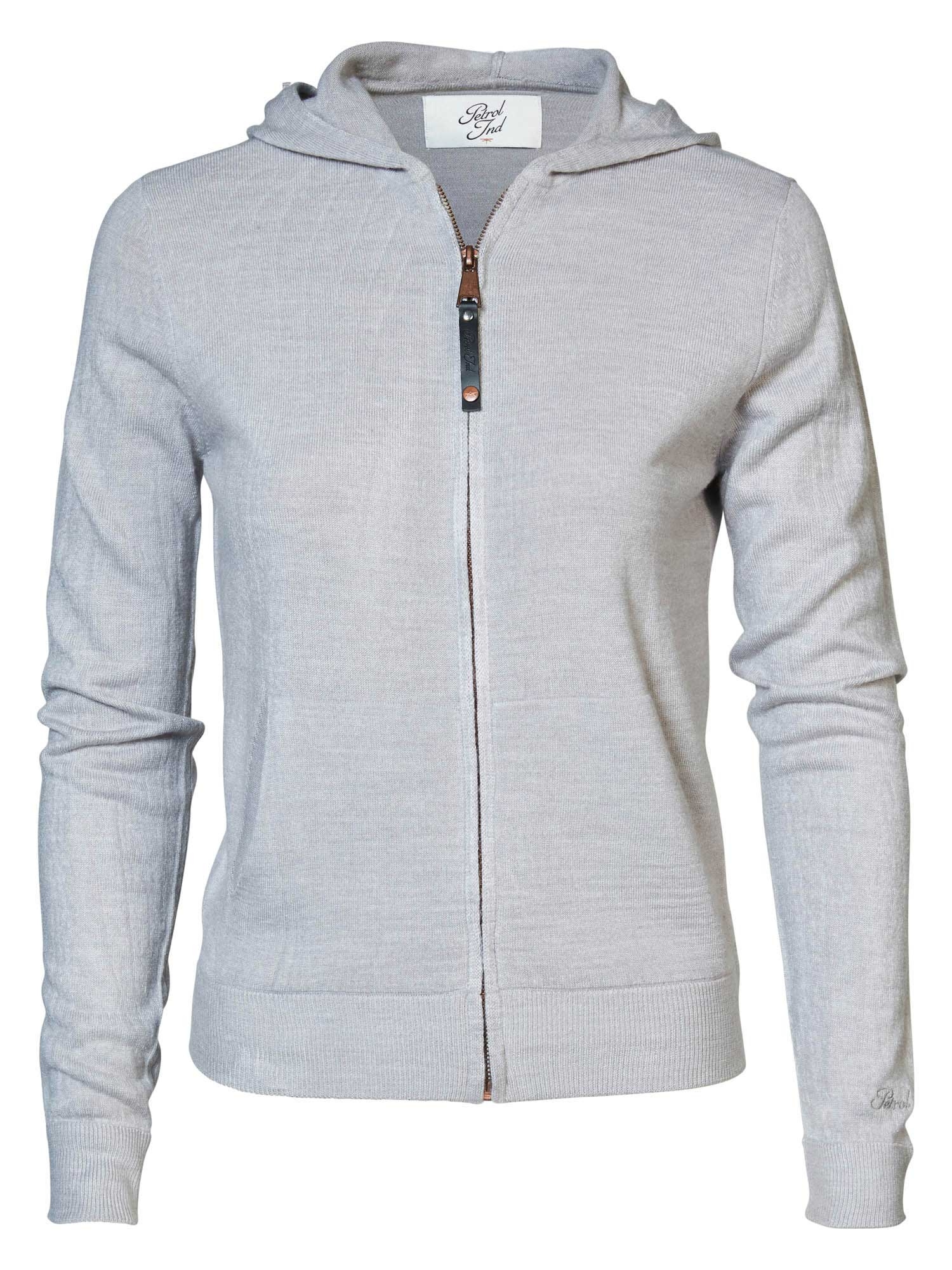 Petrol jersey de mujer con capucha KWH2020/9038 gris claro