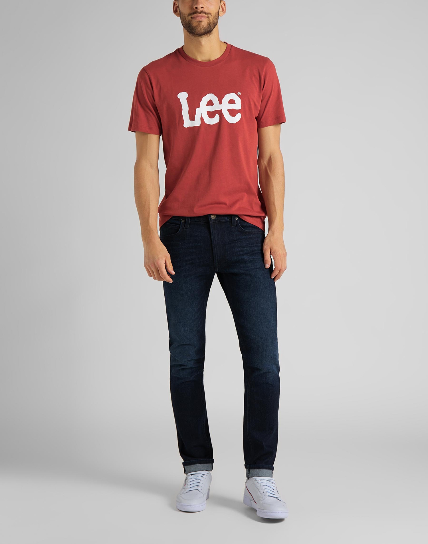 Lee Luke slim tapered pantalons texans d'home L719DHDO blau fosc