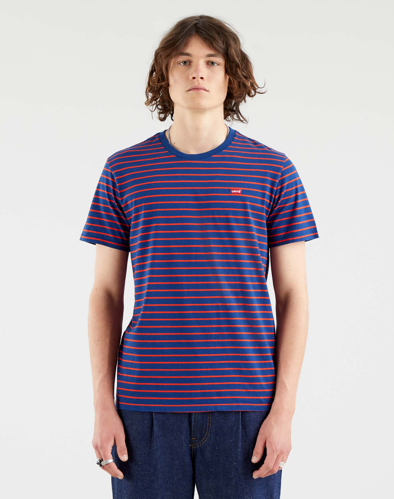 Levi's samarreta d'home de m/c 56605-0089 de ratlles blaves i vermelles