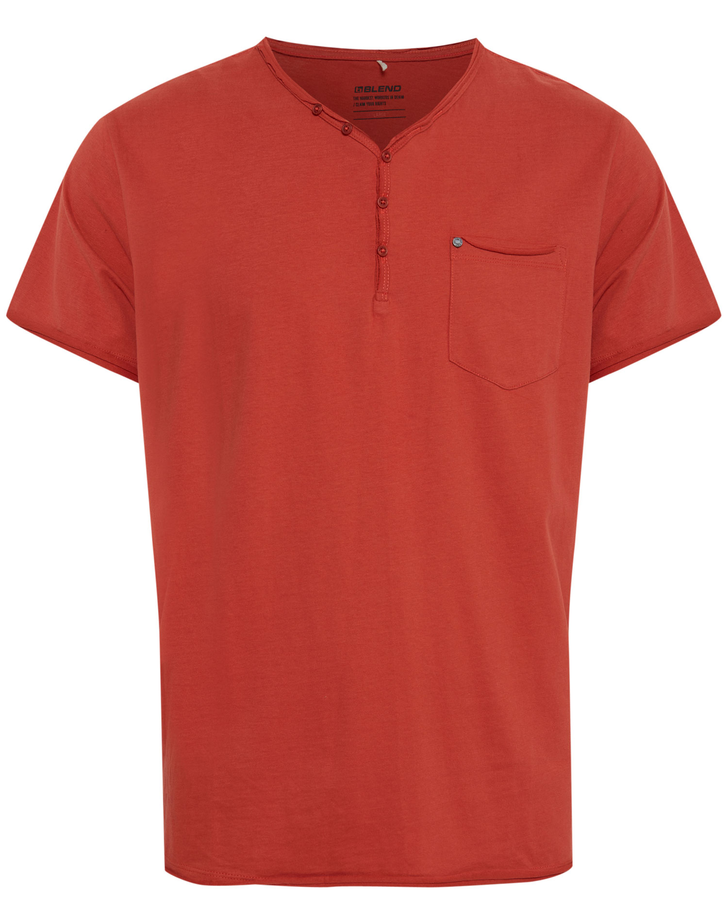 Blend samarreta d'home de màniga curta i coll amb botons 20711691/181449 vermella