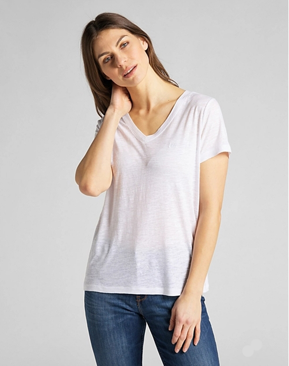 Lee samarreta de dona de màniga curta L41JENLJ blanca