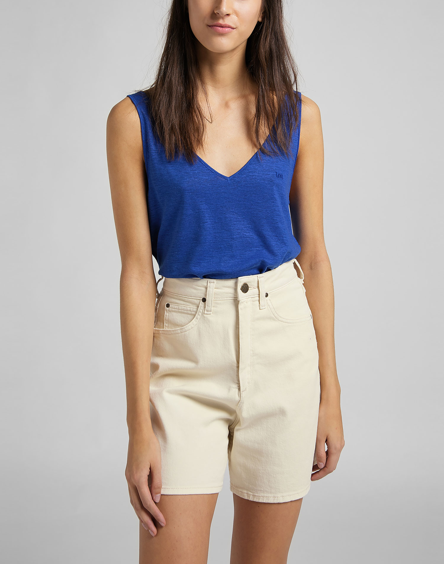 Lee samarreta de dona de tires L44UENQF blava