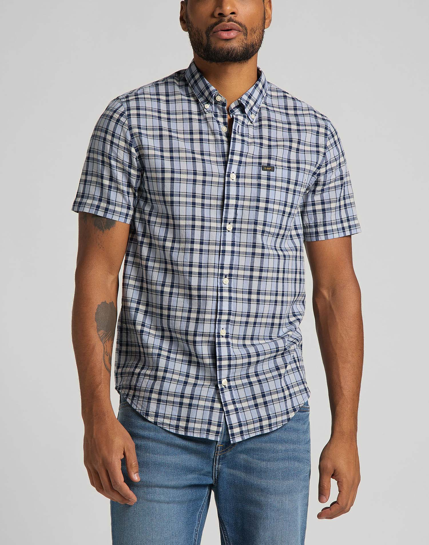 Foto 1 - Lee camisa d'home de m/c L886KZLR de quadres blaus