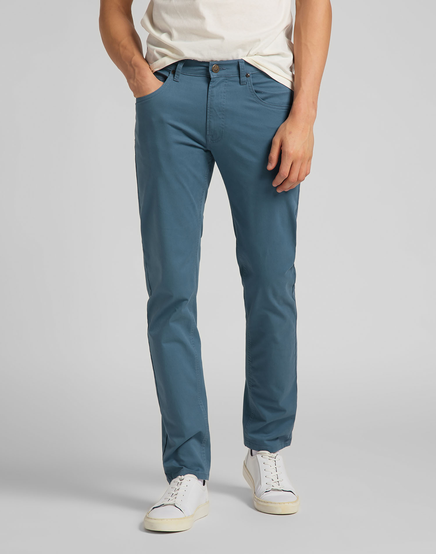 Lee Daren zip regular pantalons texans de gavardina d'home L707LA53 blau