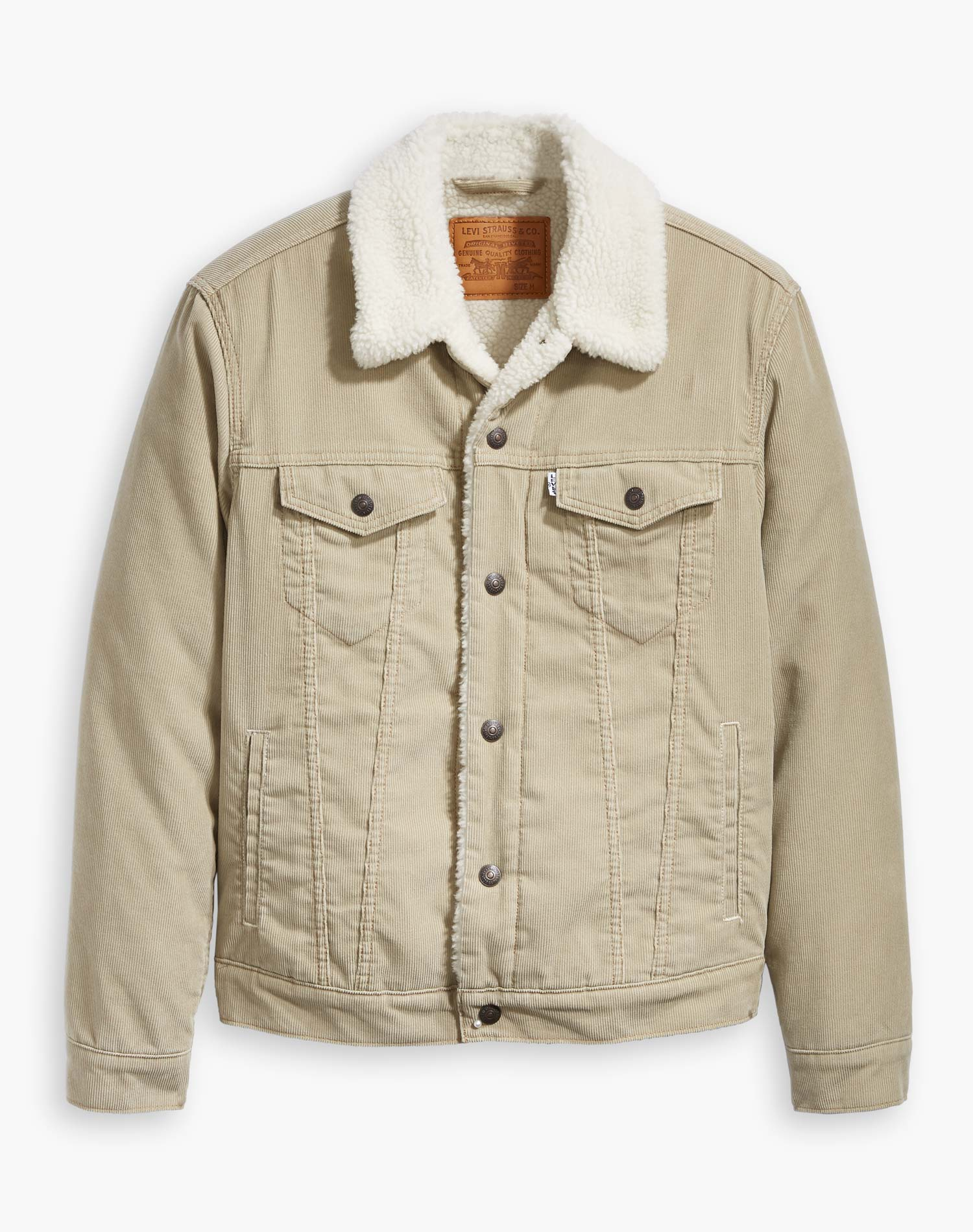 Cazadora vaquera de pana de hombre Levi's Sherpa Trucker, modelo beige