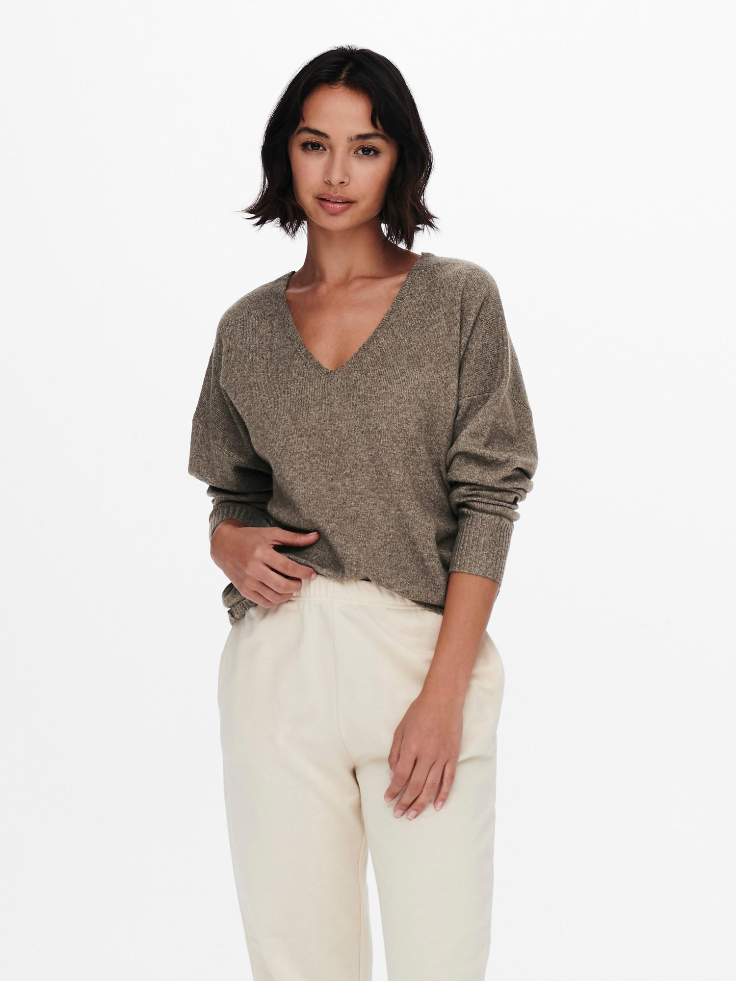 Only jersey de mujer Rica 15224360 marrón