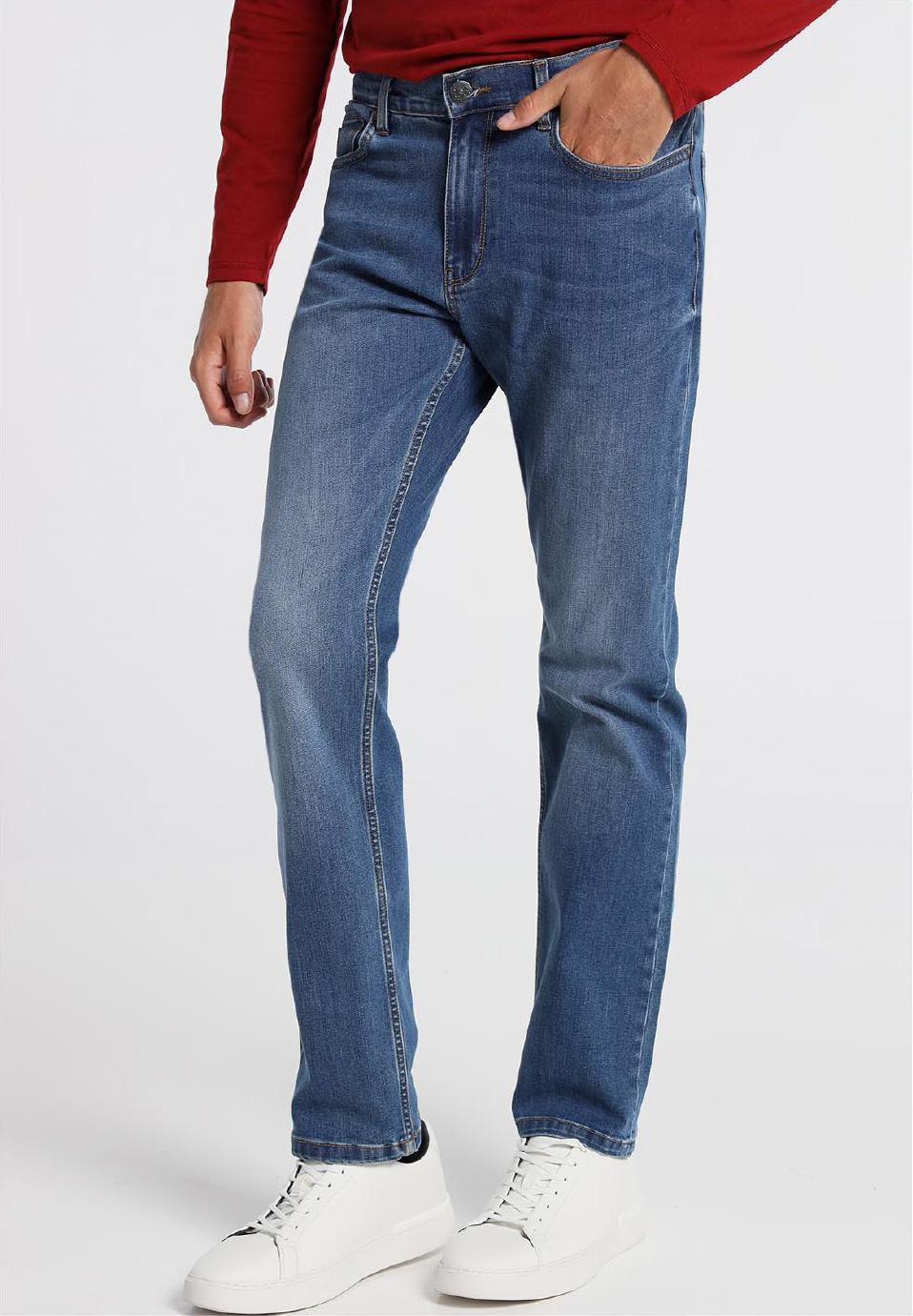 Lois pantalones vaqueros de hombre Robin comfort slim 10191/949 lavados a la piedra