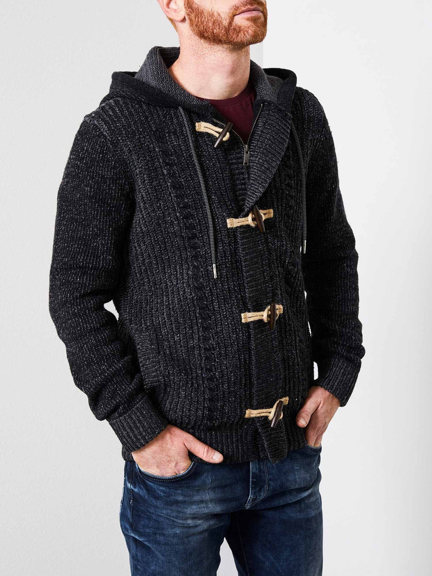 Petrol jaqueta de punt d'home KWH210/9999 negra