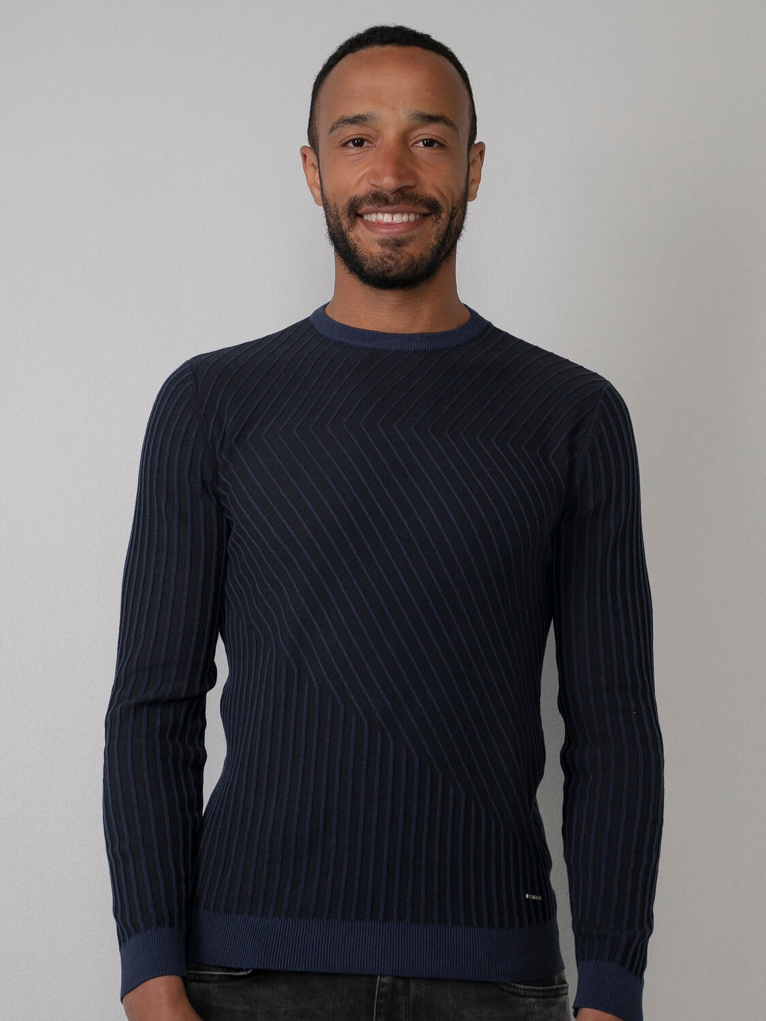 Petrol jersei d'home KWR257/5147 blau marí