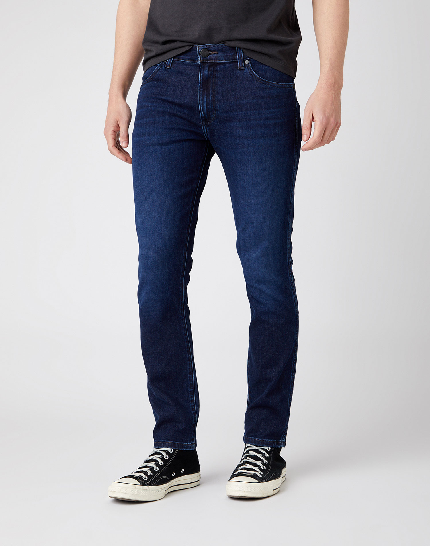 Wrangler Larston slim tapered pantalons texans d'home W18SAO57S blau fosc