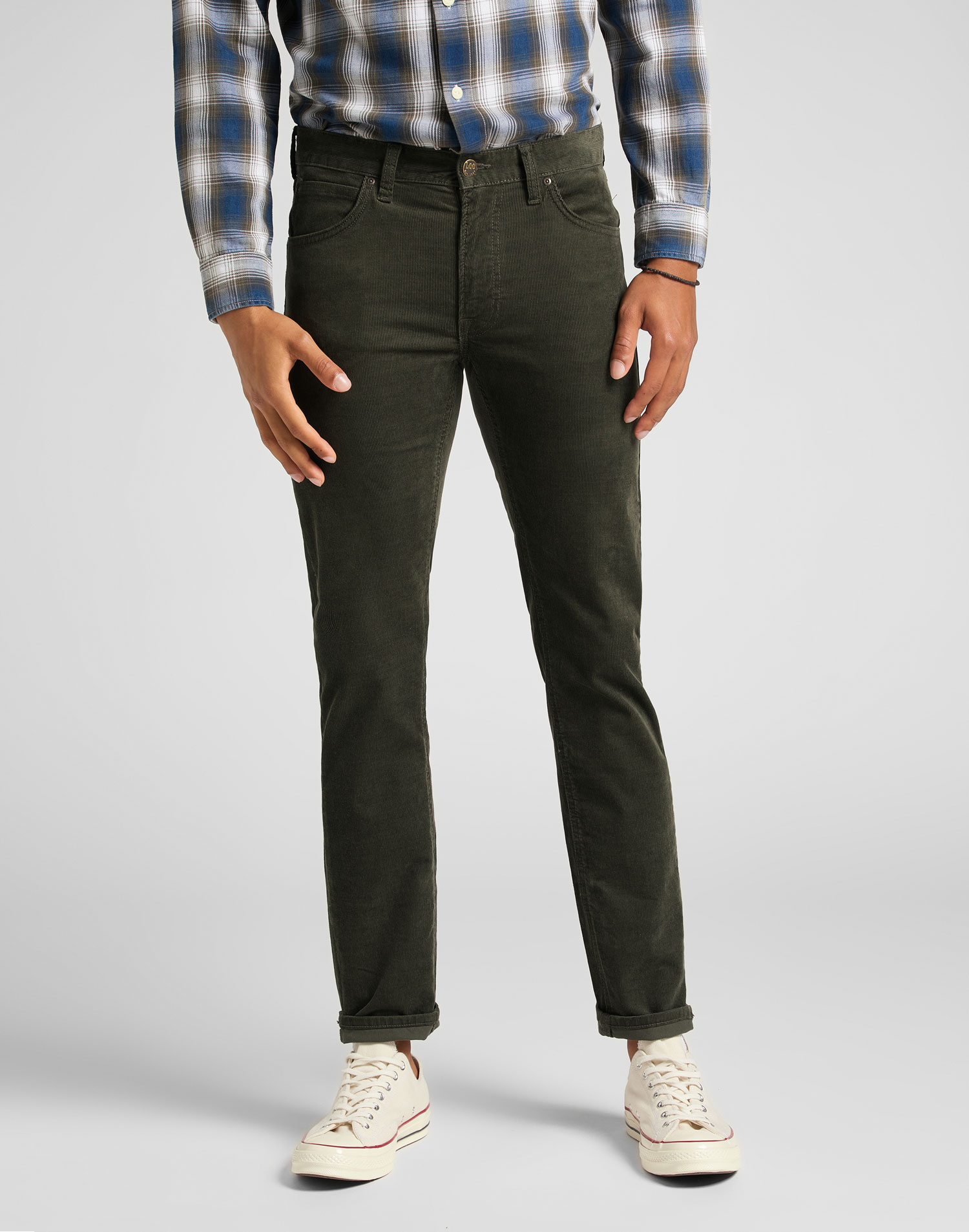 Lee Daren zip regular pantalons texans de pana d'home L707RL61 caqui