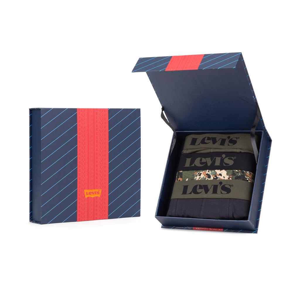 Foto 1 - Levi's bóxer pack (3u) en caja de regalo 701203919001 caqui