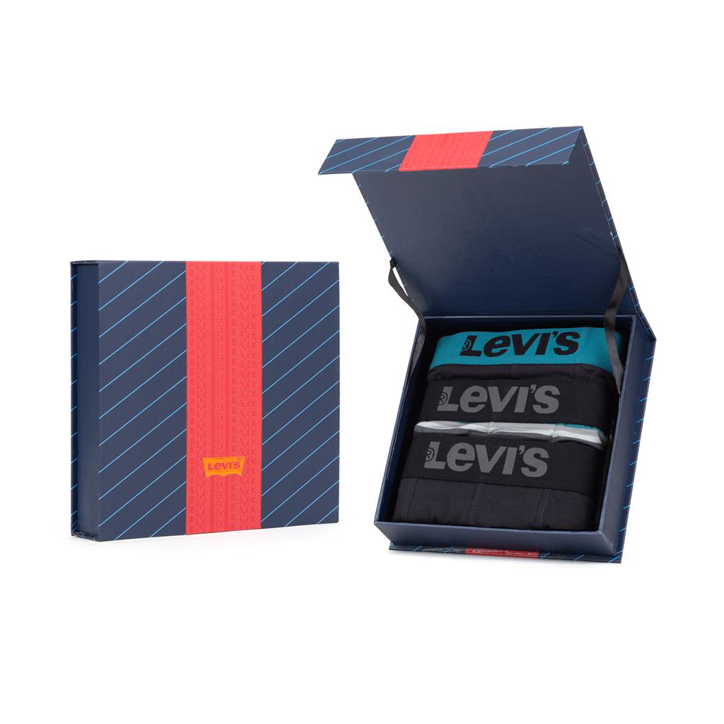 Foto 1 - Levi's bòxer pack (3u) en caixa de regal 701203920001 negre