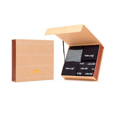 Levi's pack de calcetines (4uds) en caja de regalo 701203946001 negros