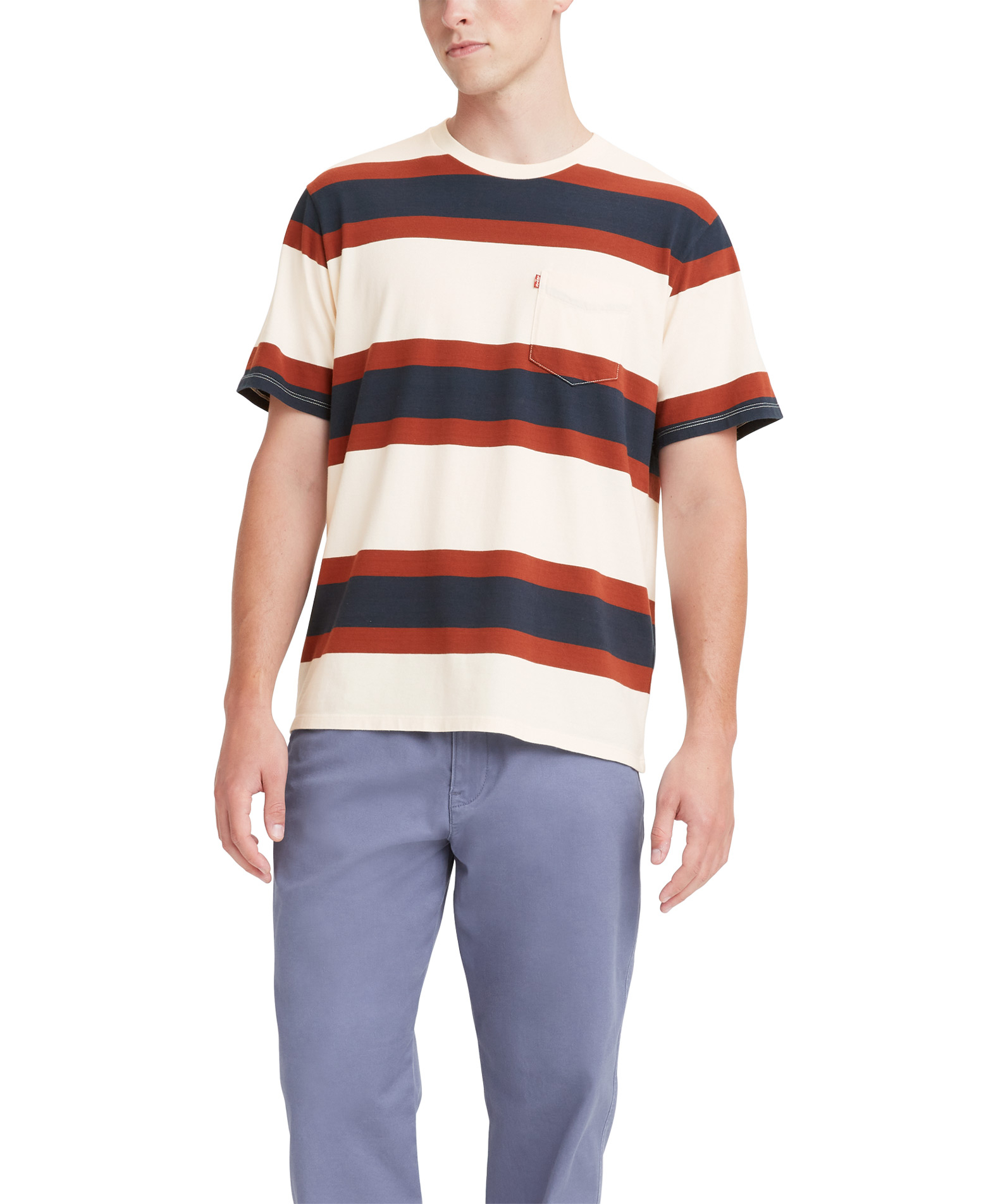 Levi's camiseta de hombre de m/c 34310-0038 de franjas de diferentes colores