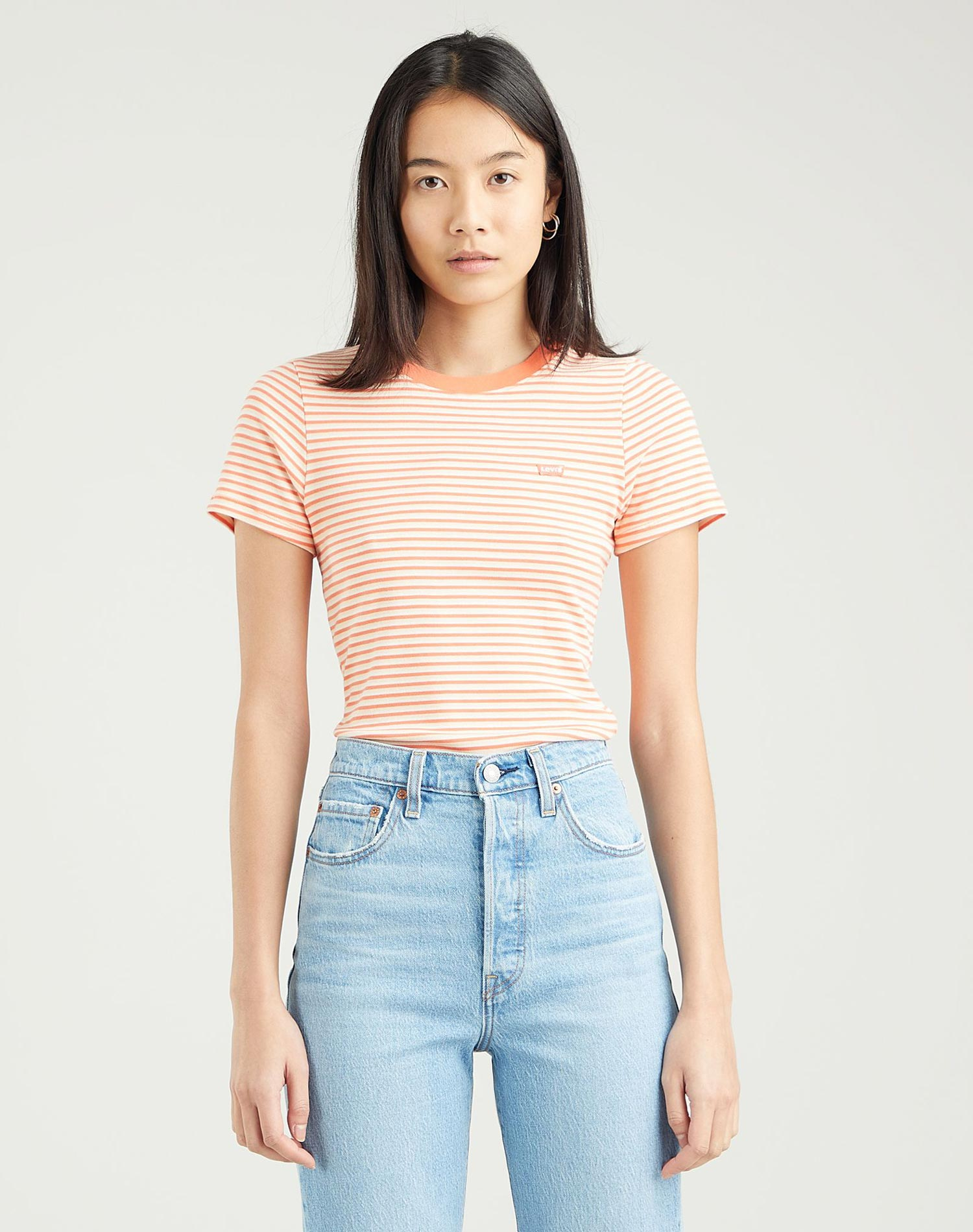 Foto 1 - Levi's samarreta de dona m/c 37697-0039 de ratlles taronja