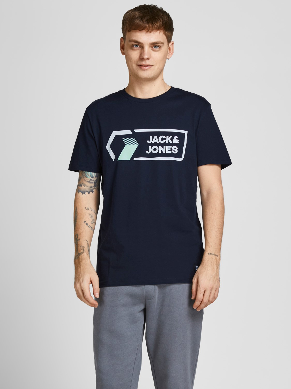Jack & Jones samarreta d'home Logan de m/c 12204902 blau marí