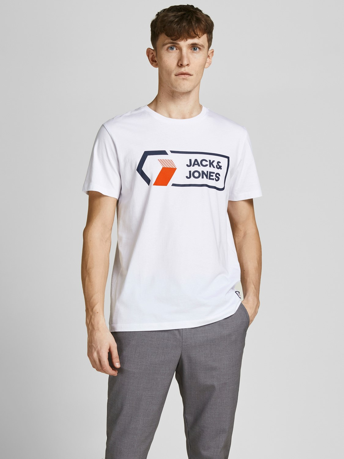 Jack & Jones samarreta d'home Logan de m/c 12204902 blanca