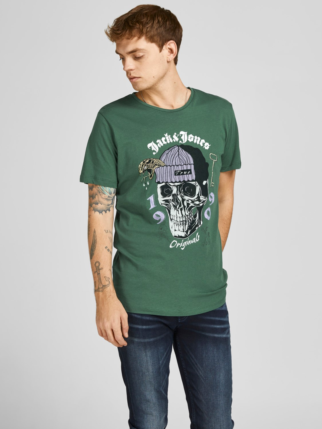 Jack & Jones samarreta d'home Dome de m/c 12205684 verda