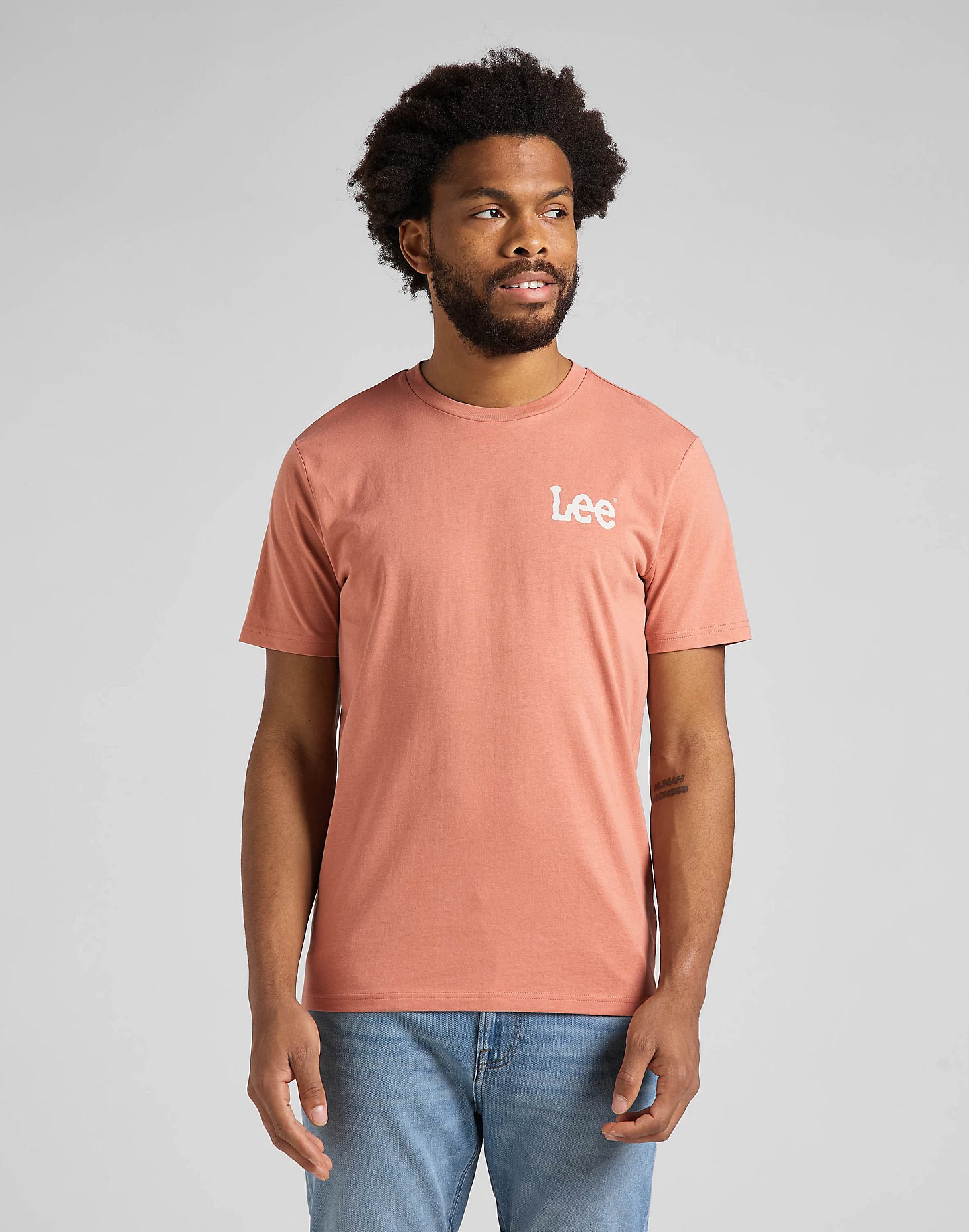 Lee camiseta de hombre de m/c L65QAIUK rojo coral