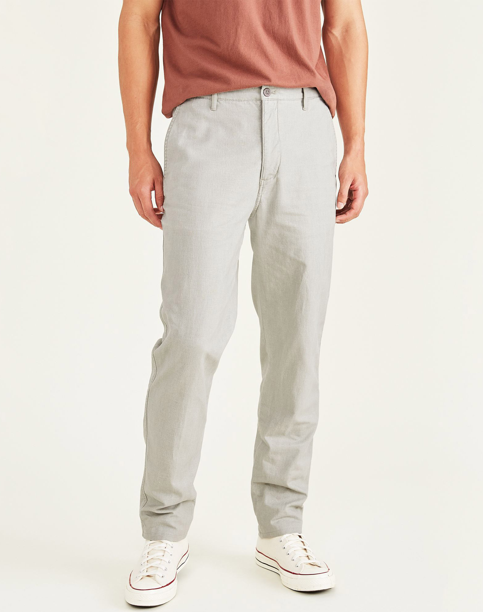 Dockers pantalons d'home Alpha Icon chino tapered lightweight A1165-0022 blanc trencat