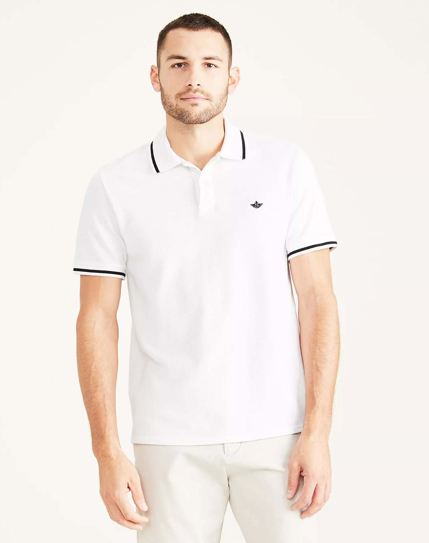 Dockers polo de hombre de m/c A2290-0000 blanco