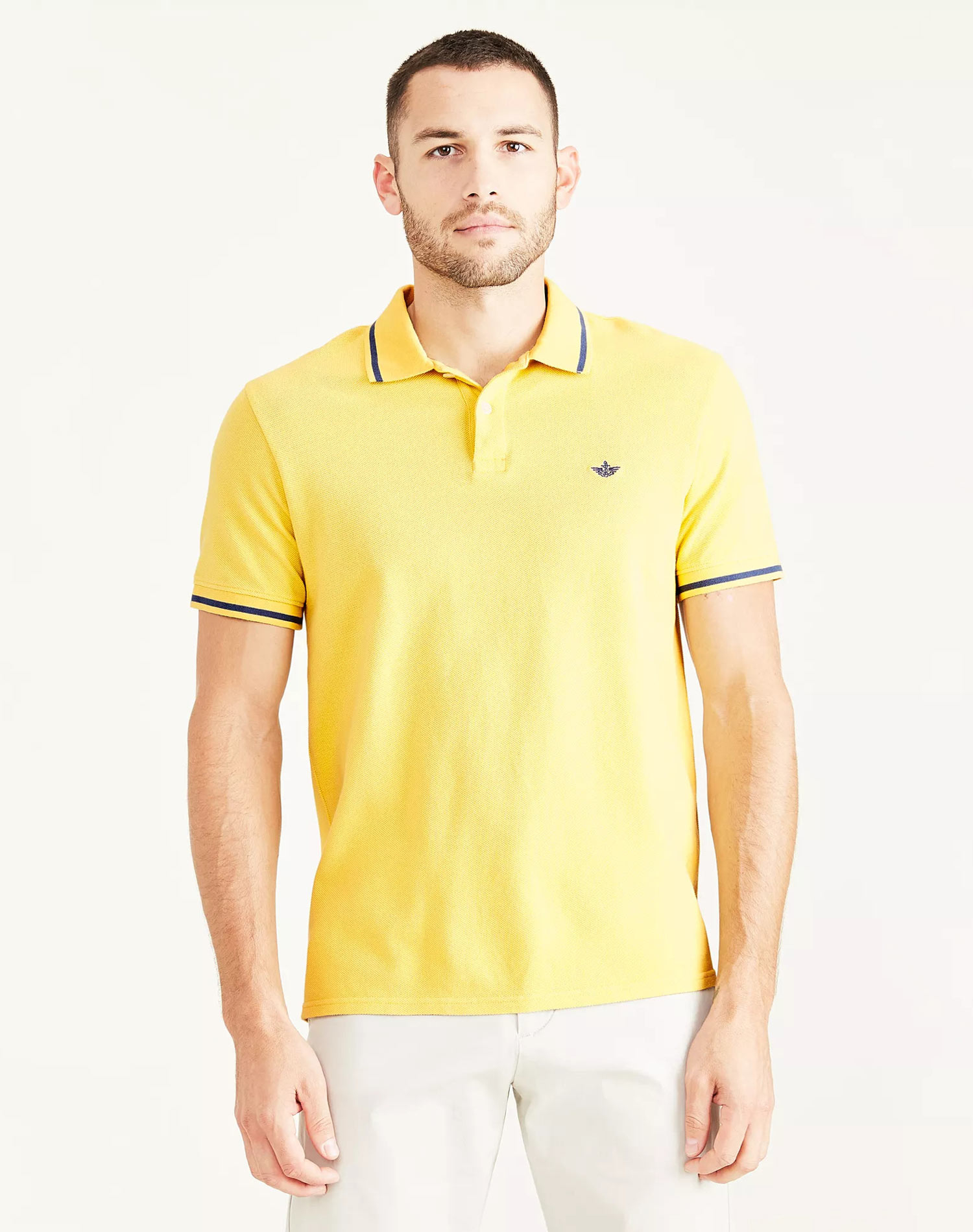 Foto 1 - Dockers polo de hombre de m/c A2290-0001 amarillo